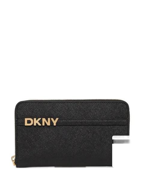 logo-plaque zip-around wallet by DKNY