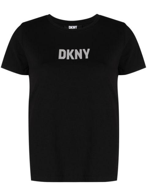 logo-reflective T-shirt by DKNY