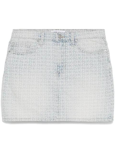 monogram mini skirt by DKNY
