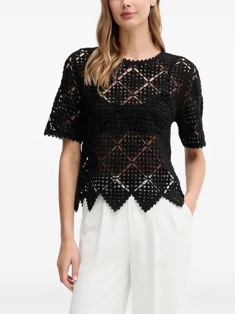 open-work crochet top by DKNY