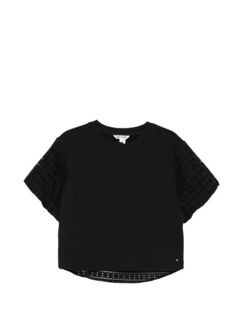 openwork sleeve T-shirt by DKNY