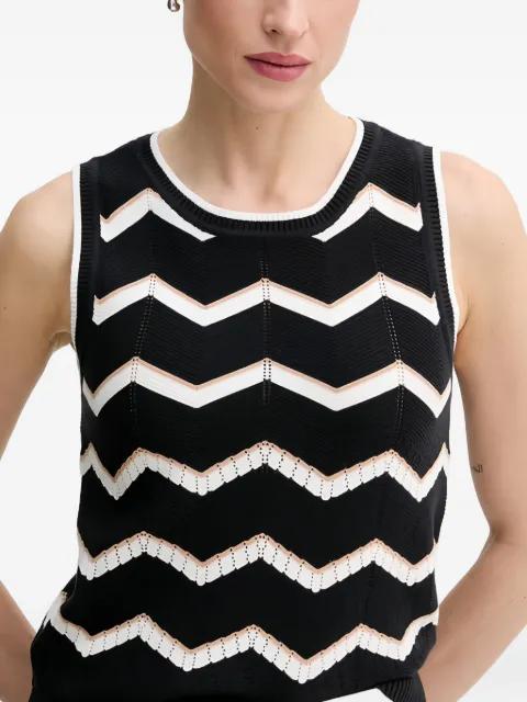 patterned knit top by DKNY