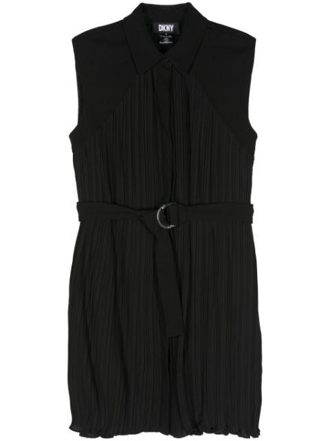 pleated midi shirt dress by DKNY