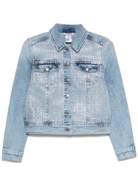 rhinestud-logo jacket by DKNY