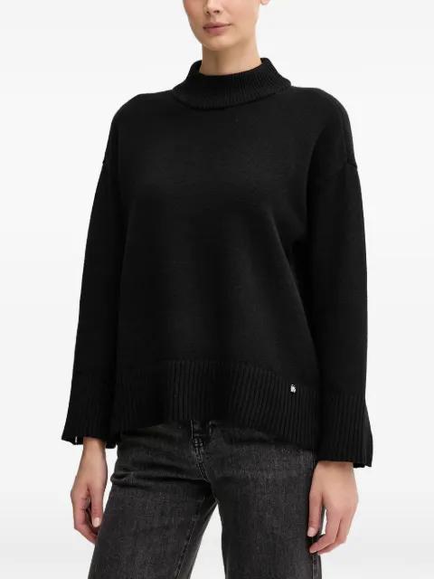 ribbed funnel-neck knitwear by DKNY