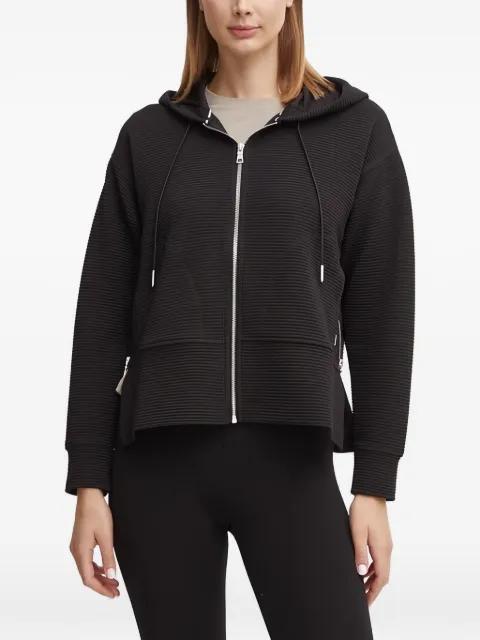 ribbed zip hoodie by DKNY