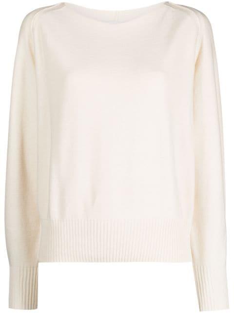 round-neck long-sleeve jumper by DKNY