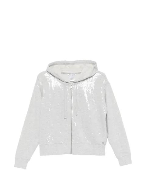 sequins zip-front hoodie by DKNY