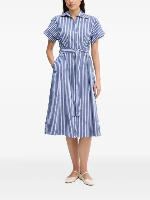 striped belt dress by DKNY