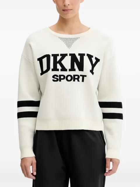 stripes logo knitted top by DKNY