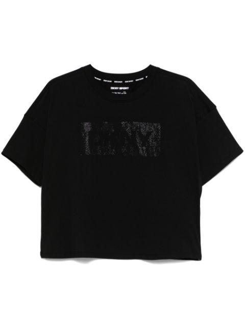 stud-embellished T-shirt by DKNY
