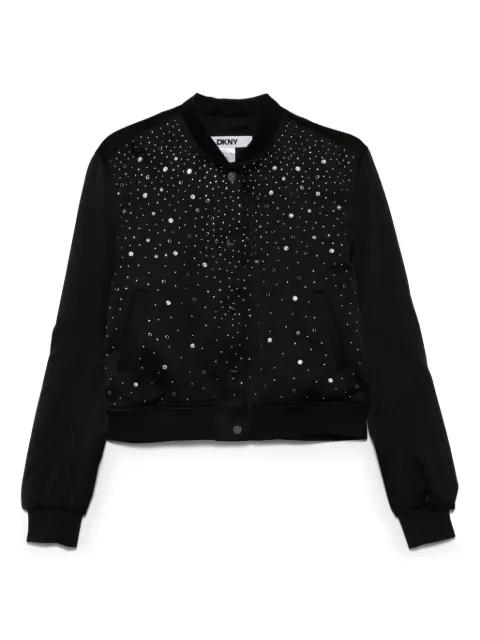 studded bomber jacket by DKNY