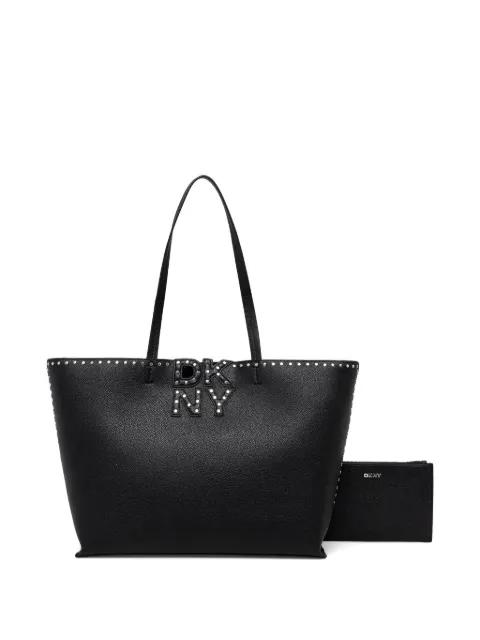 studded-logo tote bag by DKNY