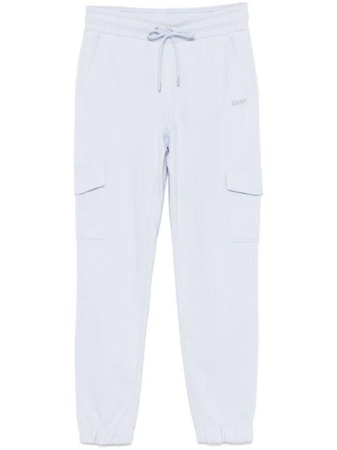 studded-logo track pants by DKNY