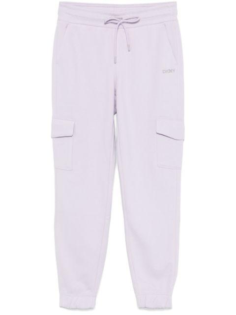 studded-logo track pants by DKNY