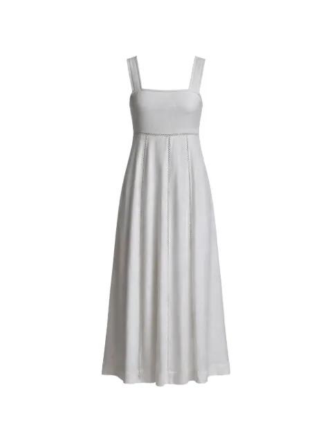 tie-back sleeveless midi linen dress by DKNY