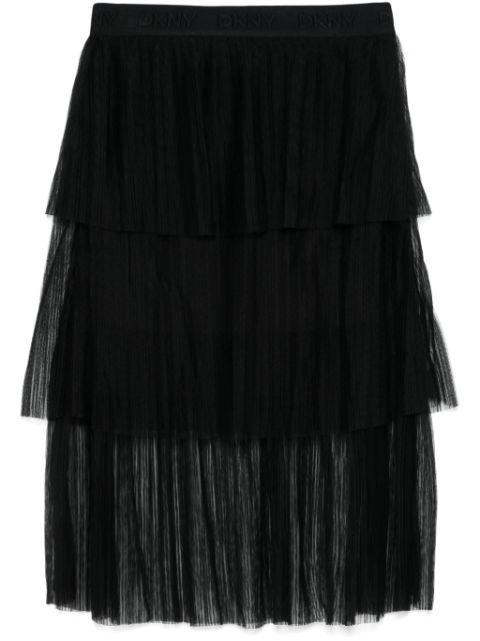 tiered midi skirt by DKNY