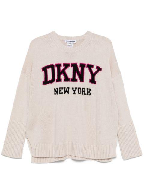 varsity-logo sweater by DKNY