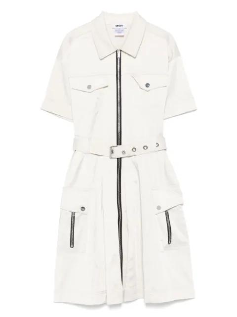 zip-up mini dress by DKNY