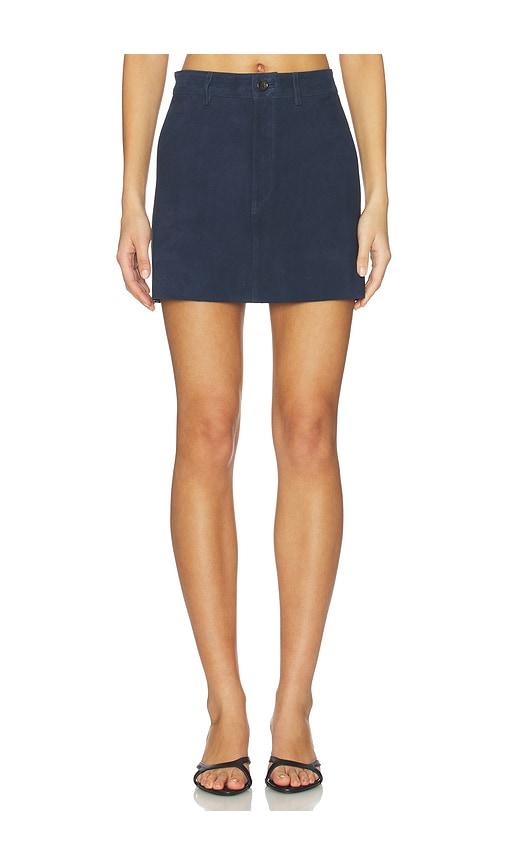 DL1961 Alma Suede Skirt in Navy by DL1961