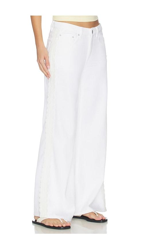 DL1961 DL Aura Alex Low Rise Baggy Wide Leg Jeans in White by DL1961