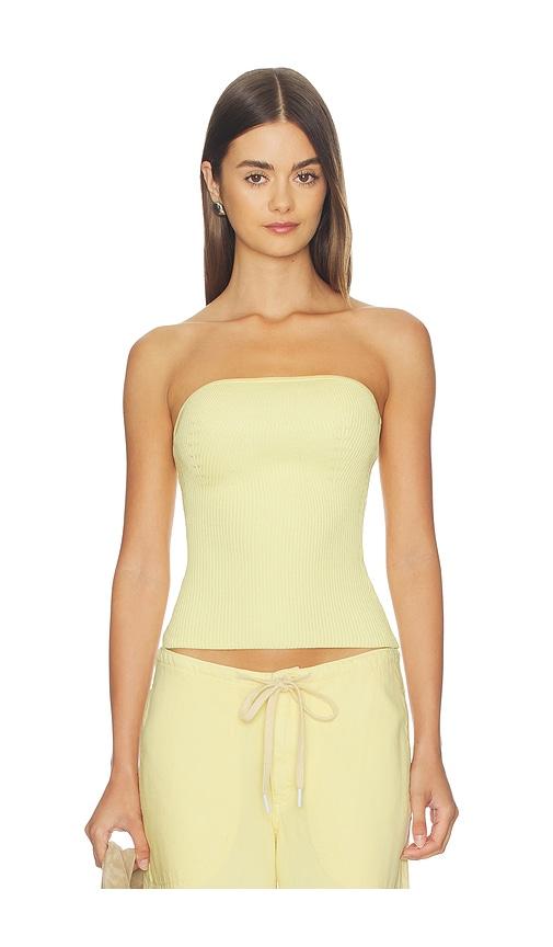 DL1961 DL Tube Top Instasculptâ¢ Rib in Yellow by DL1961