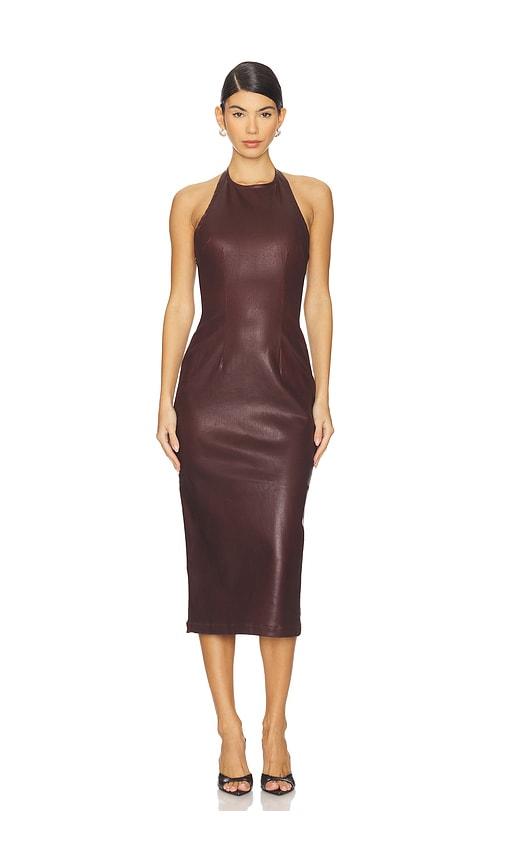 DL1961 Esme Coated Midi Dress in Red by DL1961