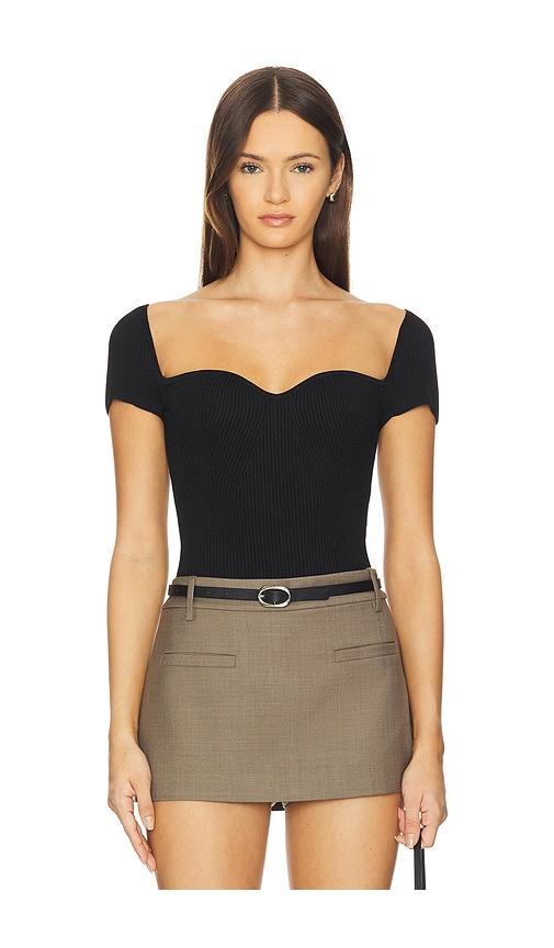 DL1961 Heart Knit Top in Black by DL1961