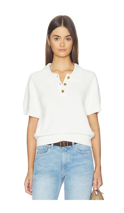 DL1961 May Polo Shirt in White by DL1961