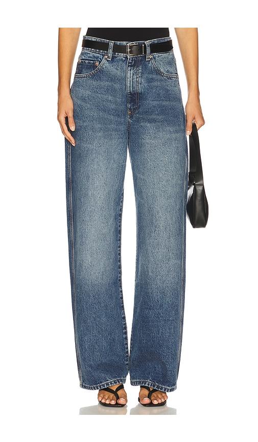 DL1961 Taylor Ultra High Rise Relaxed Barrel Jeans in Blue by DL1961