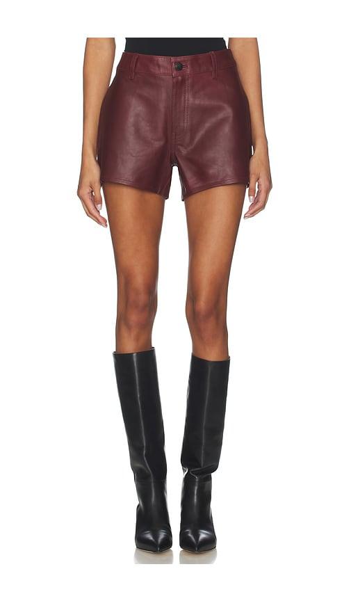DL1961 Zoie Leather Short in Red by DL1961