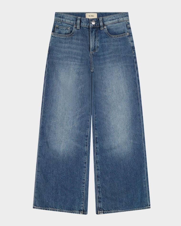 Girl's Nini Wide-Leg Denim Jeans, Size 7-16 by DL1961