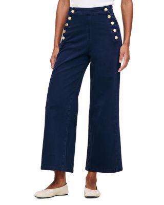 Hepburn High Rise Ankle Wide Leg Jeans in Bright Navy Twill by DL1961