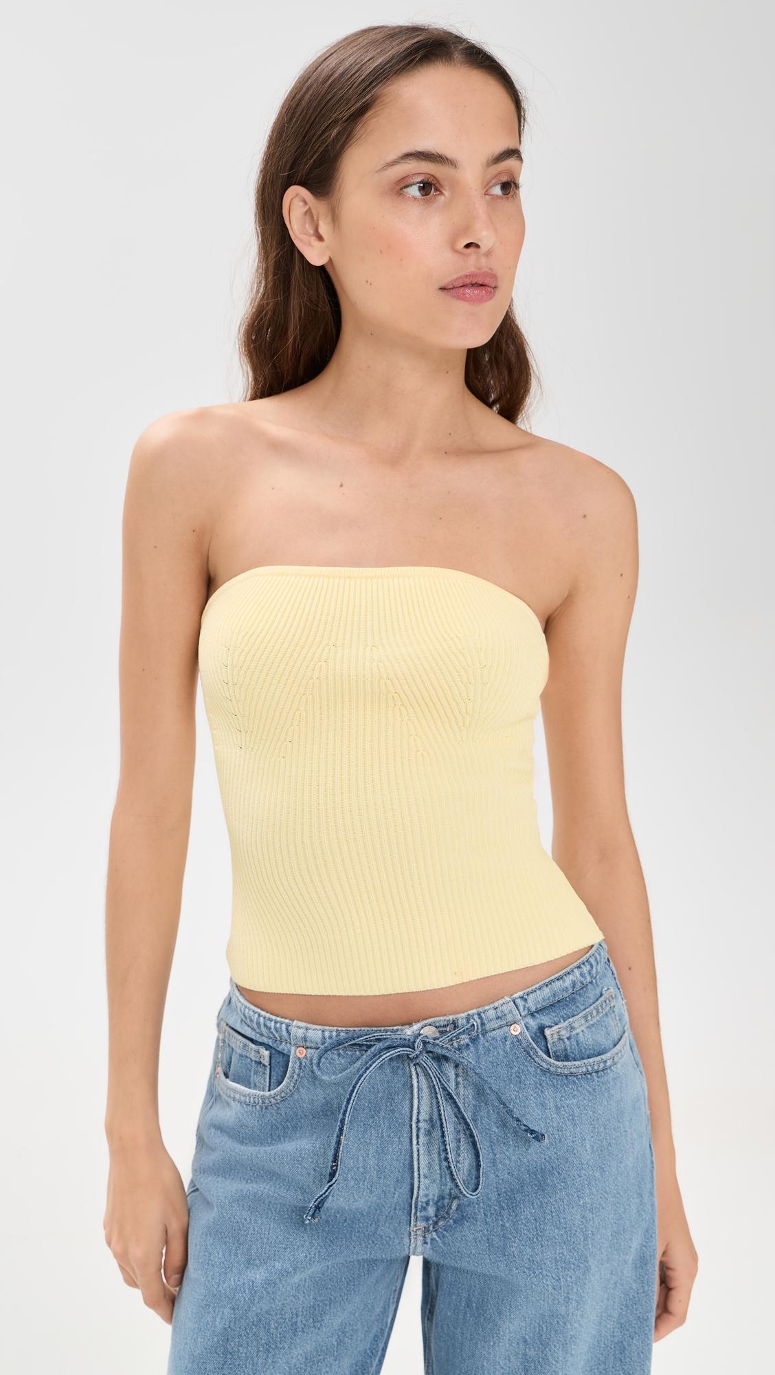 Instasculpt Rib Tube Top by DL1961