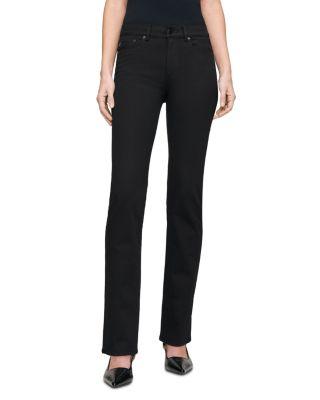 Mara Straight Mid Rise Instasculpt™ Jeans in Black by DL1961
