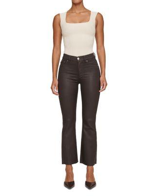 Petite Bridget Boot High Rise Instasculpt™ Coated Jeans in Chocolate by DL1961