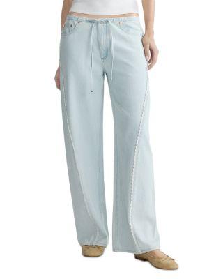 Sienna Aura Low Slung Wide Leg Relaxed Jeans in Saltstone Lace by DL1961