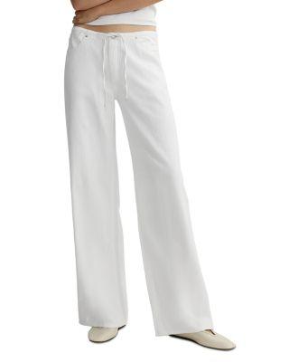 Sienna Low Rise Tie Waist Wide Leg Jeans in White Aura by DL1961