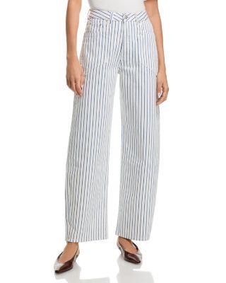Taylor Relaxed High Rise Barrel Jeans in Nautical Stripe by DL1961