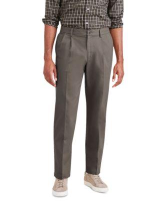 Men's Signature Classic Fit Pleated Iron Free Pants with Stain Defender by DOCKERS