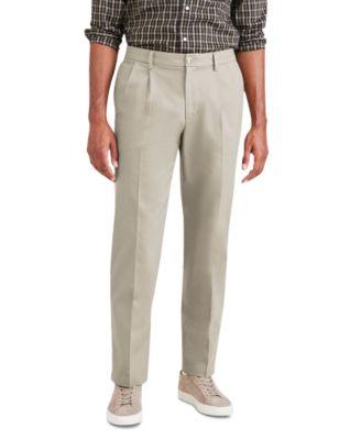 Men's Signature Classic Fit Pleated Iron Free Pants with Stain Defender by DOCKERS
