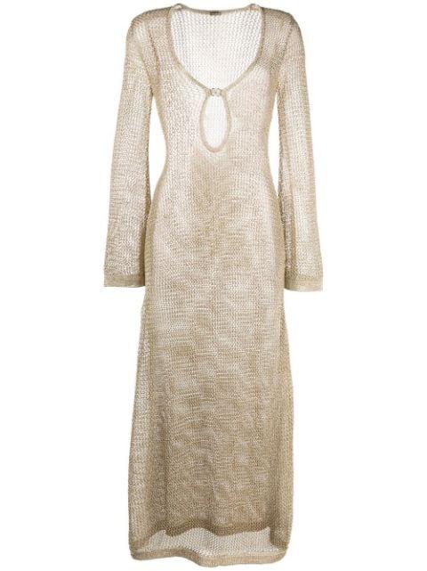 Etta metallic mesh dress by DODO BAR OR