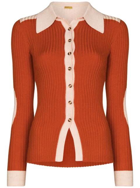Seth contrast-trim cardigan by DODO BAR OR