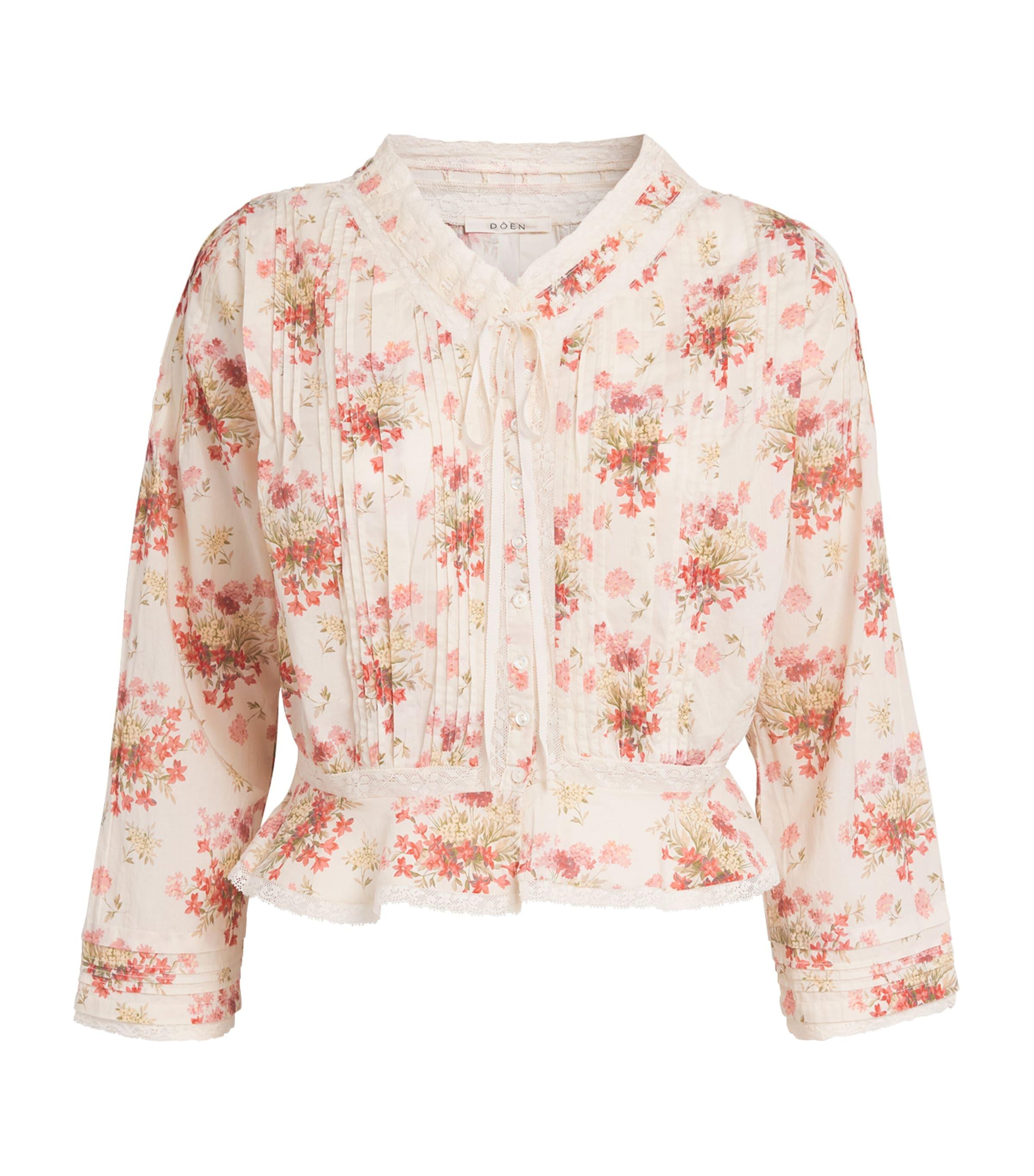 DÔEN Organic Cotton Floral Print Hillock Blouse by DOEN
