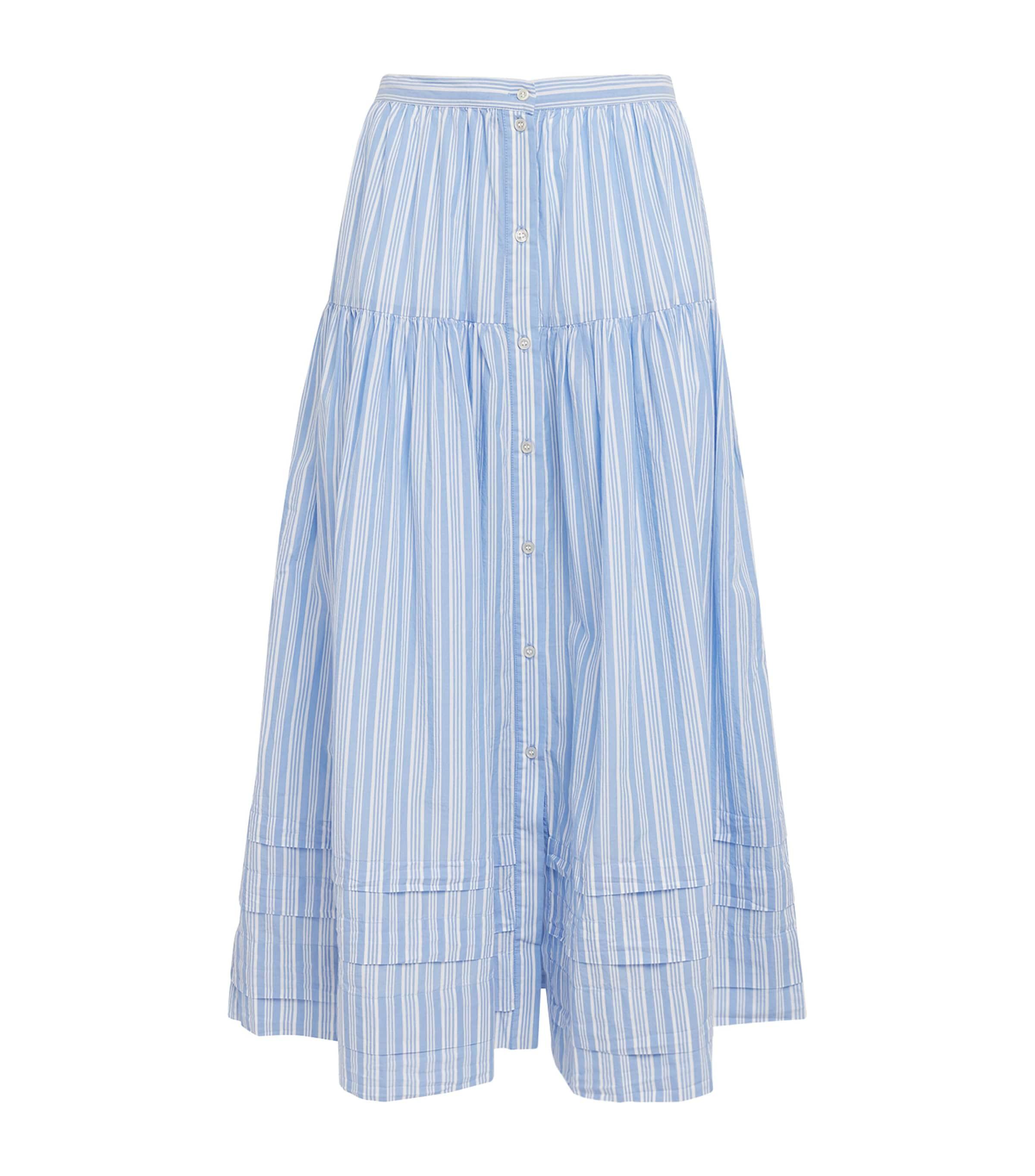 DÔEN Organic Cotton Stripe Marceline Maxi Skirt by DOEN