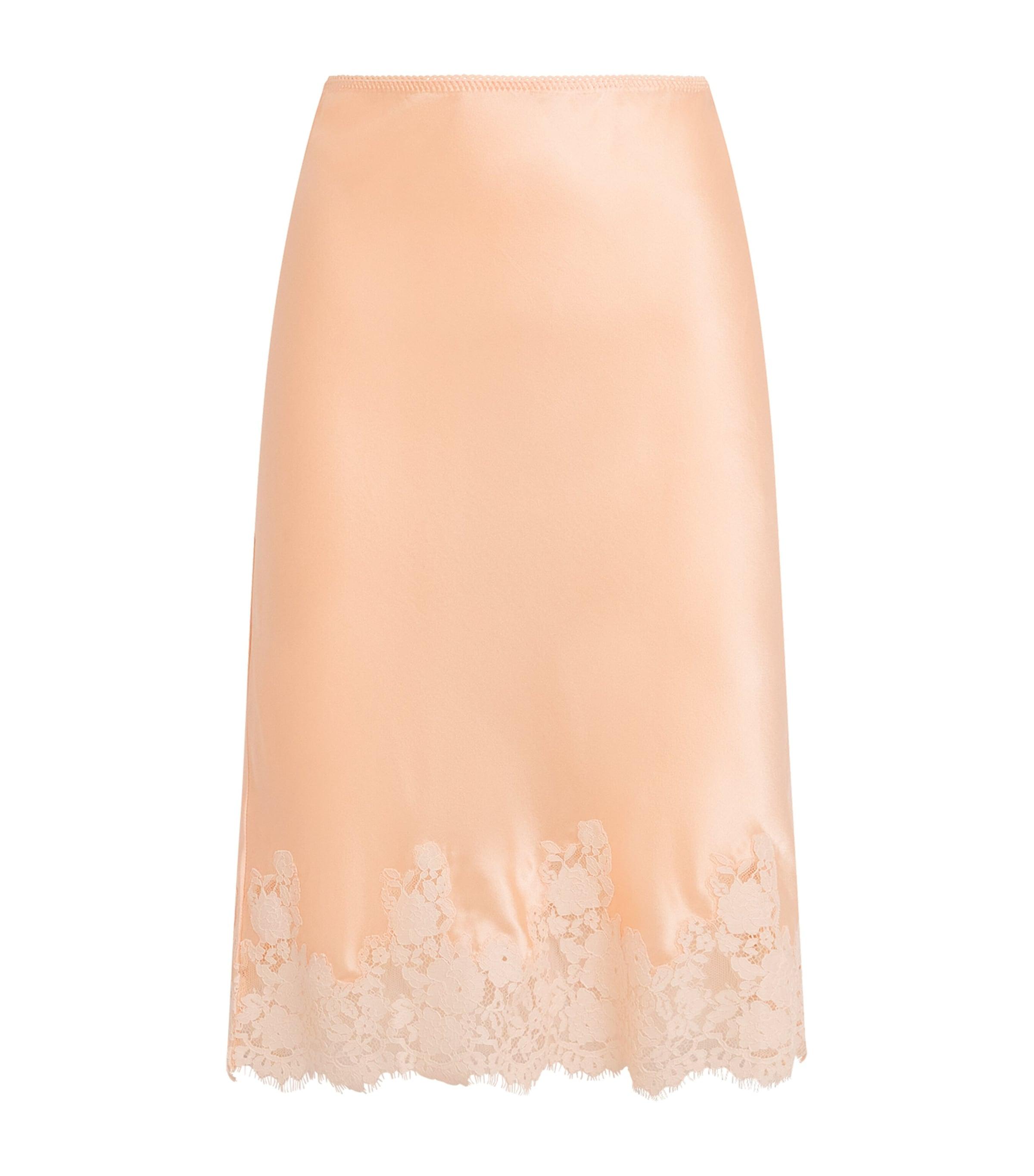 DÔEN Silk-Lace Elowette Midi Skirt by DOEN