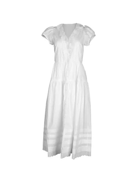 Eliette ruffle-trim midi dress by DOEN