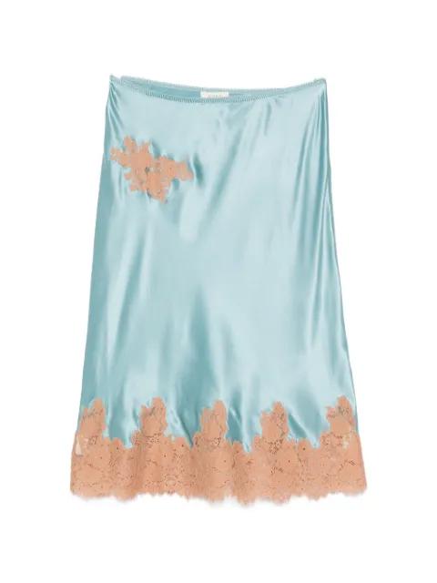 Elowette lace-trim midi skirt by DOEN