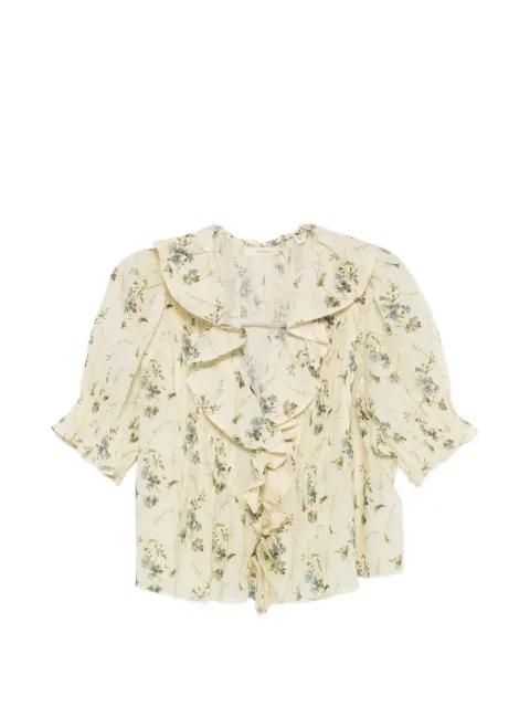 Henri ruffled floral blouse by DOEN