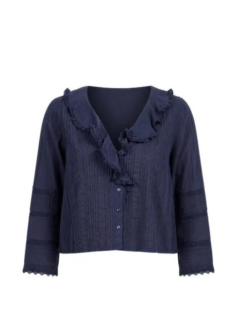 Huguette ruffled pin-tucked blouse by DOEN